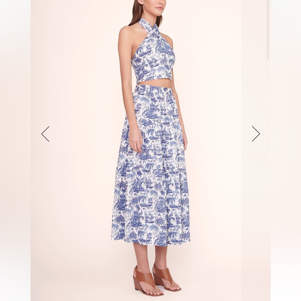 STAUD SEA SEA SKIRT BLUE TOILE size 0 NEW - Picture 6 of 15